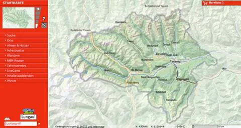 Lagekarte Hansalagut in Neuseß-Moos bei Mauterndorf im Salzburger Lungau