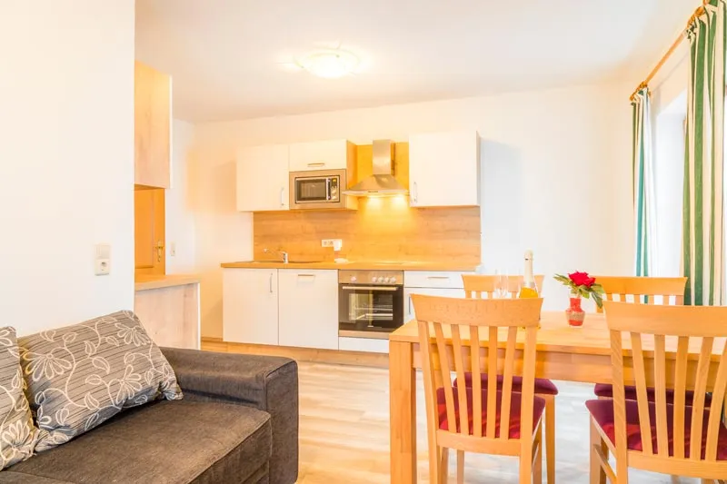 Voll ausgestattete Küche in der Ferienwohnung Hansalagut