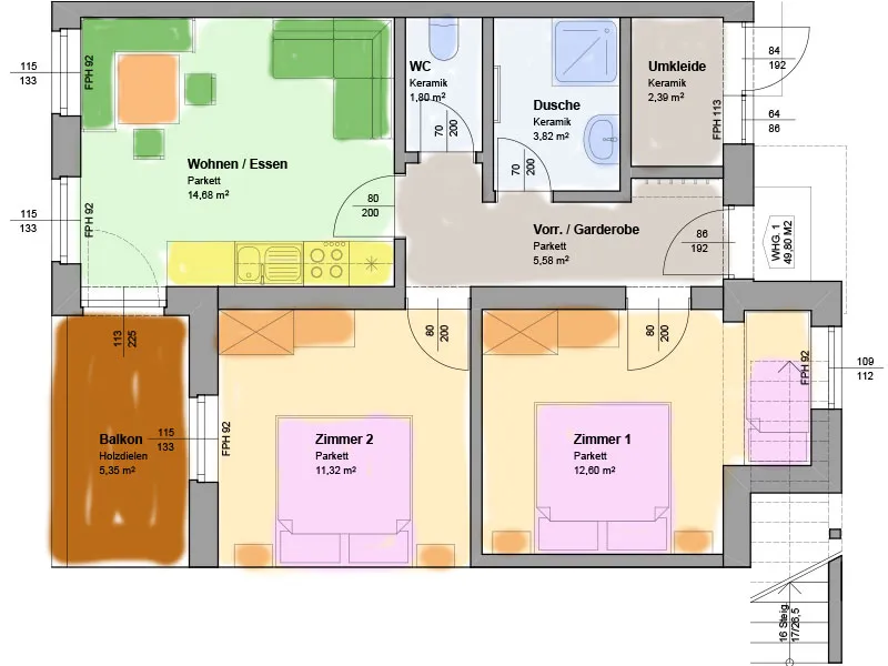 Floor plan Holiday Apartment Type A1 Holiday House